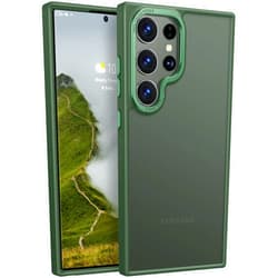 Rayboen Samsung Galaxy S23 Ultra Case, Translucent Matte, Hard Back, Silicone Edge, Anti-Scratch, Slim Protective Cover, Matte Green