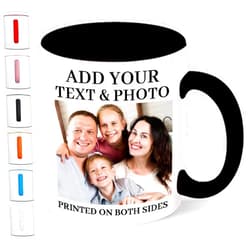 Flpoxzd Custom Mug with Picture Text, Personalized Coffee Mug Photo Mugs Tazas Personalizadas, Personalized Gifts for Dad Mom Custom Cups for Birthday Anniversary Christmas Party Favors Mug 11oz Both Sides