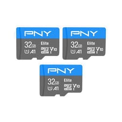 PNY 32GB Elite Mobile Accessories Class 10 U1 V10, A1 microSDHC Flash Memory Card for Mobile Devices - 100MB/s, Full HD, UHS-I, Micro SD 3-Pack