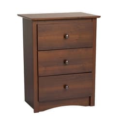 Prepac Sonoma Traditional Tall Nightstand Side Table with 3 Drawers, Functional Tall 3-Drawer Bedside Table 16