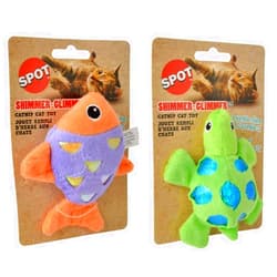 SPOT Ethical Products Spot 52075 4.5 Shimmer Glimmer Fish With Catnip Cat Toy Assorted Colors 3