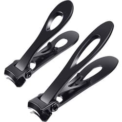 Mudder 2 Pieces Oversized Thick Nail Clippers Wide Jaw Large Cutter Toenails Fingernails Tough Ultra Sharp Stainless Steel Trimmer Gift for Christmas Ingrown Manicure Pedicure Men Women Elder Adults