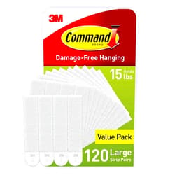 Command 15 lb Large Picture Hanging Strips 120 Pairs, (240 Command Strips) Damage Free Hanging Picture Hangers, No Tools Wall Hanging Strips for Christmas Decorations