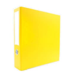 Bindertek 3-Ring 3-Inch Premium Linen Textured Binder, Yellow (3EFN-YE)