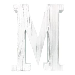 N\A Extra Large Wood Decor Letters Wood Distressed White Letters DIY Block Words Sign Alphabet Free Standing Hanging for Home Bedroom Office Wedding Party (M)