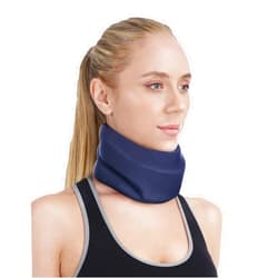 BLABOK Neck Brace for Sleeping - Cervical Collar Relief Neck Pain and Neck Support Soft Foam Wraps Keep Vertebrae Stable for Relief of Cervical Spine Pressure for Women & Men Blue(12.6-15.8 inch)