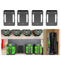 POBNRA 4 Pack for EGO Battery Holder | EGO Battery Mount | EGO Accessories | Ego Holder | 56V Ego Battery Holder Wall Mount | EGO 56V Battery Under Shelf Mount fit All EGO Battery