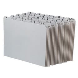 Pendaflex A-Z Top Tab Recycled Gray Pressboard 1/5-Tab File Guides, Letter, 25/Set (PN925)