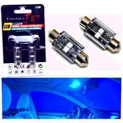Formula-J87 LED Bulbs 3030 SMD 36mm DE3423 DE3425 12844 6418 C5W – Interior Dome, Map, Door, Trunk, Cargo, Glove Box Light Replacement (Pack of 2) (Blue)