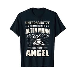Kleidung zum Angeln & Jagen Für Jäger & Angler Mens Funny angler saying old man with fishing gift T-Shirt