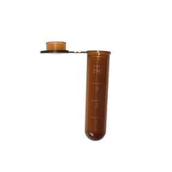 MUHWA 5ml 300 PCS Plastic EP Tube Round Bottom Centrifuge Tube with Snap Cap for light sensitive samples, Autoclavable (Amber)