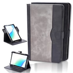 Jioeuinly Case Compatible for Tibuta E100 R25 Tablet Case 360 Degree Rotation Multi-Viewing Angels PU Leather Stand Folio Cover Camera can be Used Black