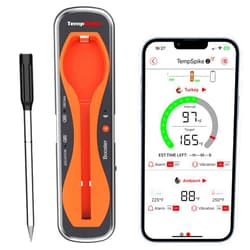 ThermoPro TempSpike 500FT Wireless Meat Thermometer, Bluetooth Meat Thermometer Wireless for Turkey Beef Lamb, Meat Thermometer Digital Wireless for Rotisserie Sous Vide BBQ Oven Smoker Thermometer