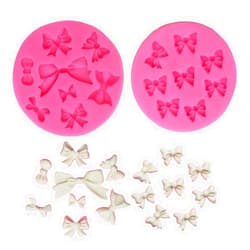 Awgusu Mini Bow Silicone Fondant Mold Bowknot Candy Chocolate Mold Cake Cupcake Decoration For Birthday Party