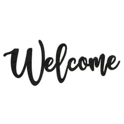 Jetec Wood Cutout Welcome Sign Wooden Welcome Wall Decor Word Sign Wood Art Sign for Front Door Rustic Home Gallery Wall Decorations 15.7 x 6 Inches
