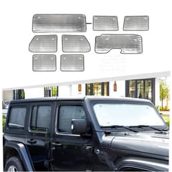 Hoolcar Windshield Sunshade Front & Side & Rear Window Sun Shade Sunscreen Heat Insulation Sun Visor Sun Reflector for 2018-2021 Jeep Wrangler JLU 4-Door, 8PCs
