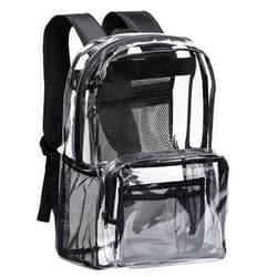 Vorspack Clear Backpack Heavy Duty - PVC Transparent Backpack See Through Backpack for College Workplace