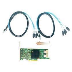 YiBaoTong LSI 9207-8i RAID Controller Card 6Gbs SAS SATA PCI-E 3.0 HBA IT Mode Expander Card ZFS FreeNAS unRAID+ 2 * 8087 SATA Cable