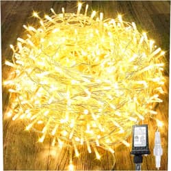 KAQ 240LED 88Ft Connectable String Lights Indoor Outdoor Clear Wire | Warm White Christmas Lights | Twinkle Fairy Light Plug in with Timer for Bedroom Classroom Wedding Tree Patio Decor