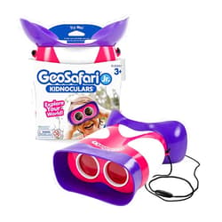 Educational Insights GeoSafari Kidnoculars Pink - Toy Binoculars for Kids, Outdoor Toys for Kids Ages 4-8, Toddler Camping and Nature Toys, Lightweight Binoculars with Neck Strap, Bird Watching Gear