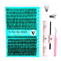 VAVALASH DIY Lash Extension Kit 280 Clusters Individual Lashes Kit 30D 40D 0.07D-10-16mm Lash Clusters, Lash Bond and Seal, Lash Tweezer for DIY Eyelash Extension at Home（Kit-30D+40D-0.07D-10-16MIX）