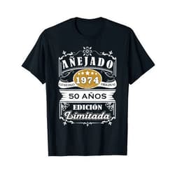 Camisa Cumpleaños 50 1974 Camisa de Cumpleaños 50 1974 50 Años Original Añejado T-Shirt