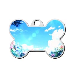 WRAGVQAT Flower Pet ID Tags Personalized Dog Tags and Cat Tags Bone Shape Collar Pendant Custom Pet Supplies 3D Printing Name Number for Cats Puppies Tags