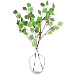 Bfttlity Clear Glass Vase Tall Farmhouse Vase for Branches Glass Vases for Centerpieces in Home Decoration (S)