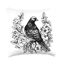 Tauben Fliegen Vogel Taubenzüchter Geschenk Gift Whisperer Pigeons Throw Pillow, 18x18, Multicolor