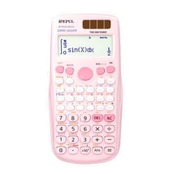 IPepul Scientific Calculators, IPepul Pink Math Calculator with 417 Function, Solar Battery Power and 4-Line Display, School Supplies for Middle High College Students Teachers (Pink 991ES Plus)