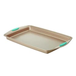 Rachael Ray Cucina Nonstick Bakeware with Grips, Nonstick Cookie Sheet / Baking Sheet - 11 Inch x 17 Inch, Latte Brown