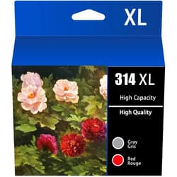 ETBFIT 314XL G/R Ink Cartridges Remanufactured for epson 314 312xl Ink cartridges T314 312XL Work with Expression Photo XP-15000 XP-8500 XP-8600 Printer (Gray/red)
