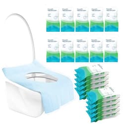Tebery 100 Pack Toilet Seat Covers Disposable, Individually Wrapped Travel Toilet Cover, Extra Large Potty Seat Liners Portable, Waterproof Potty Training Shield for Public Restroom, Trip, Outdoors