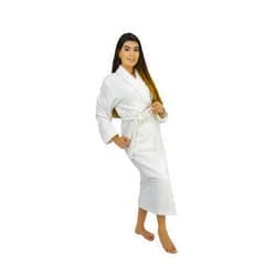 Topline Selections Unisex Cotton Robe White Large