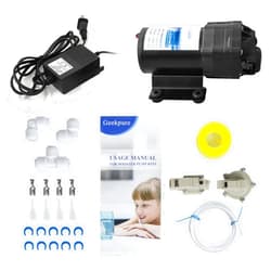 Geekpure Reverse Osmosis Booster Pump Kit with Transformer + High and Low Pressure Switches + Fittings for 50-150 GPD RO System