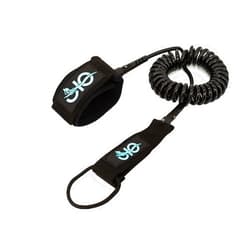 Yavzevlqi Coiled Paddleboard Leash Stand Up Paddle Board Leash 10 Ft Sup Leash Surfing Leash Premium Surfboard Leash Oio Ankle Strap Paddle Board Strap 7mm Thick (Blue/White Markings)
