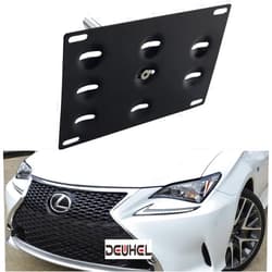 DEWHEL Front Bumper Tow Hook License Plate Mount Bracket Holder Bolt On for Lexus RC RC-F GS LS ES RX