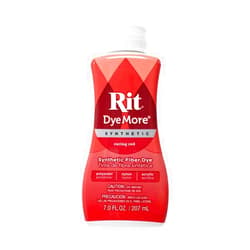 Craft County Rit DyeMore Single Bottle 7 Oz. Synthetic Liquid Fiber Dye for Clothing, Décor, and Crafts – Racing Red