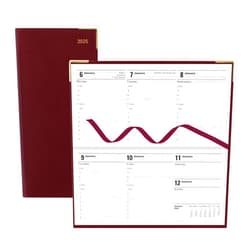 Letts of London Classic 2025 Weekly/Monthly Appointment Book and Planner, 12 Months, January to December, Gold Corners, Horizontal, Slim Size, 6.625