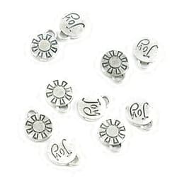 Fulllove Charms 40 Pieces Antique Silver Tone Jewelry Making Charms Supply ZY3281 Joy Tag Signs
