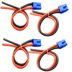 Maihuijia 2Pairs EC5 EC8 Male Female Plug Connector Cable Wire with 150mm 8AWG Silicon Wire for RC Lipo Battery (EC8)