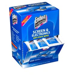 Endust for Electronics; Individually Wrapped, Portable, Anti-Static, Screen & Electronics Cleaning Wipes; 150 Count (14316)