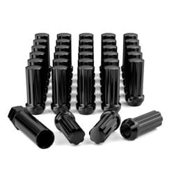 EZISOE 32 Pcs M14x1.5 Lug Nuts, Closed End Duplex XL Spline Lug Nuts for Aftermarket Wheels Wheel Lug Nut,Bonus 1 Spline Tool/Key for Installation and Removal