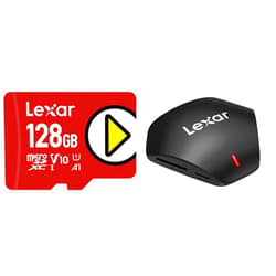 Lexar Play 128GB microSDXC UHS-I-Card, Compatible with Nintendo-Switch, Up to 150MB/s Read (LMSPLAY128G-BNNNU)-with Lexar Professional Multi-Card 3-in-1 USB 3.1-Reader (LRW500URBNA)