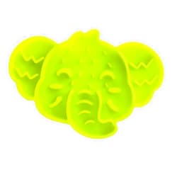 JGocot Dog&Cat Lick Mat, Cute Elephant Silicone Dog&Cat Slow Feeding Bowl, Dog Treat Licking Mat with Suction Cups,Dog Anxiety Relief Lick Pad Suitable for Peanut Butter Yogurt and Food Paste-Green