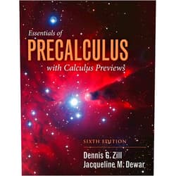 Dennis G. Zill,Jacqueline M. Dewar Essentials of Precalculus with Calculus Previews: . (Jones & Bartlett Learning Series in Mathematics)