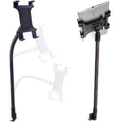 ChargerCity Heavy Duty Flexible 22“ Aluminum gooseneck ELD compliant car truck fleet floor seat bolt tablet mount for Apple iPad Air Pro Mini Microsoft Surface Pro/Book Lenovo Verizon 7 8 10 12 tablets