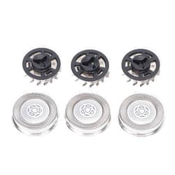 Dioche Electric Shaver Accessories Replacement 3pcs Shaver Replacement Blades Stainless Steel Razor Cutter Head for Philips S3000 S3102
