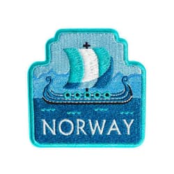 Vagabond Heart Norway Iron On Travel Patch