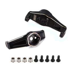 INJORA RC Brass Counterweight 2pcs Front Caster Blocks Portal Drive C Hub Carrier for 1/10 RC Crawler Car TRX4 TRX6 Upgrade Parts（Black）